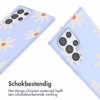 imoshion Siliconen design hoesje met koord Samsung Galaxy S22 Ultra - Lila Flower Distance