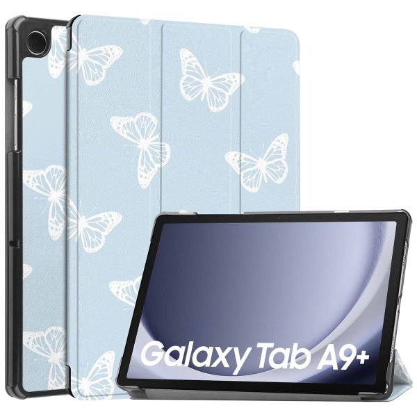 imoshion Trifold Design Bookcase Samsung Galaxy Tab A9 Plus - Butterfly