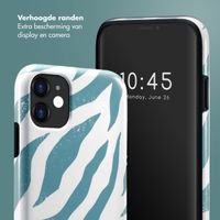 Selencia Vivid Backcover Apple iPhone 11 - Colorful Zebra Pine Blue