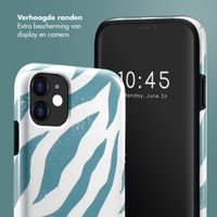 Selencia Vivid Tough Backcover iPhone 11 - Colorful Zebra Pine Blue