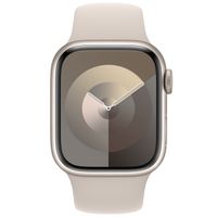 Apple Sport Band Apple Watch Series 1 t/m 9 / SE (38/40/41 mm) | Series 10 (42 mm) - Maat S/M - Starlight