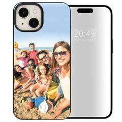 Ontwerp je eigen iPhone 15 hardcase hoesje - Zwart