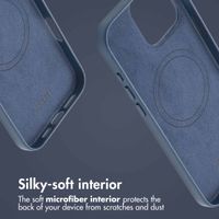 Accezz Leather Back Cover with MagSafe Apple iPhone 16 Pro Max - Nightfall Blue