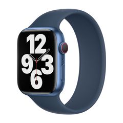 Apple Siliconen solobandje Apple Watch Series 1 - 11 / SE / Ultra (44/45/46/49 mm) - Maat 9 - Abyss Blue