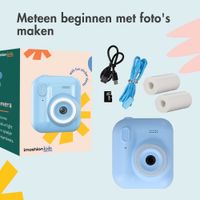 imoshion Kids Camera met Fotoprinter - Kindercamera - Foto's/Video's/Spelletjes - Lichtblauw