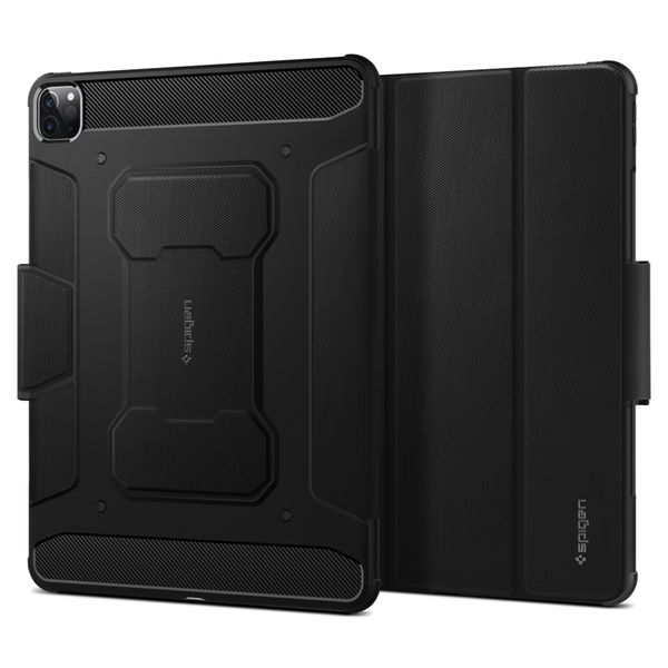 Spigen Rugged Armor Pro Bookcase iPad Pro 12.9 (2022) / Pro 12.9 (2021) - Zwart