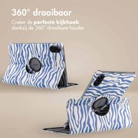 imoshion 360° Draaibare Design Bookcase Honor Pad X9 - White Blue Stripes