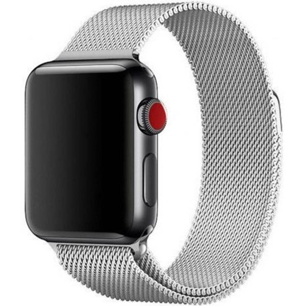 WiWu Milanese band Apple Watch Series 1 t/m 9 / SE (38/40/41 mm) | Series 10 (42 mm) - Zilver