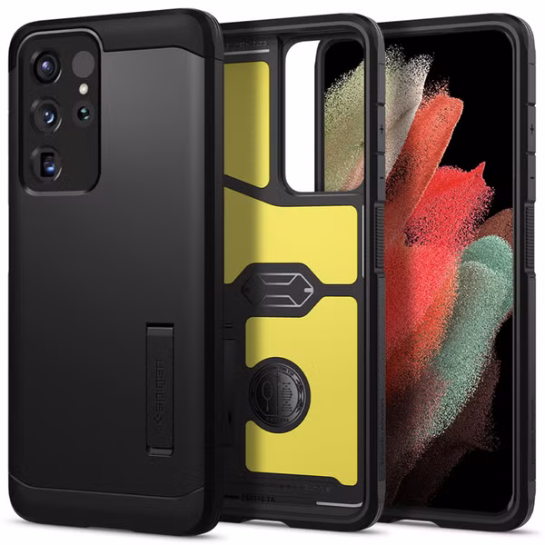 Spigen Tough Armor Backcover Samsung Galaxy S21 Ultra - Zwart