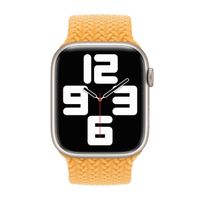 Apple Gevlochten solobandje Apple Watch | 44/45/46/49 mm - Maat 10 - Maize