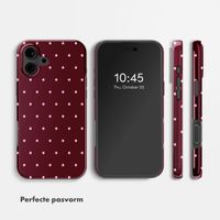 Selencia Vivid Backcover Apple iPhone 16 - Happy Dots Burgundy