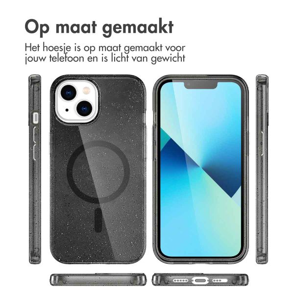 imoshion Sparkle Backcover met MagSafe Apple iPhone 14 - Glitter Zwart