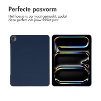 Accezz Liquid Silicone Backcover met penhouder iPad Pro 13 (2024) M4 - Donkerblauw