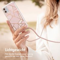 imoshion Design hoesje met koord Apple iPhone 11 Pro Max - Grafisch Koper - Roze / Goud