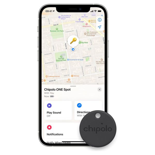 Chipolo ONE Spot - Bluetooth tracker voor iOS - 1 pack - Zwart