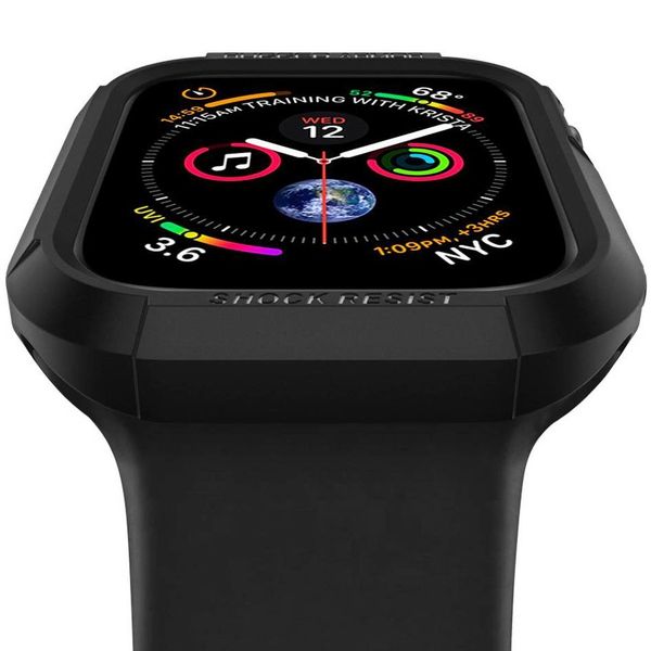 Spigen Rugged Armor™ Case voor de Apple Watch Series 4-6 / SE - 44 mm - Zwart