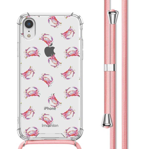 imoshion Design hoesje met koord Apple iPhone Xr - Crab Watercolor