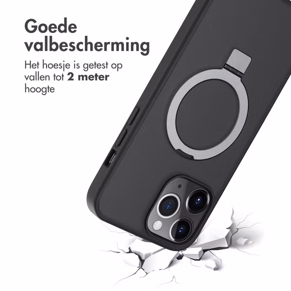 Accezz Ring Stand Backcover met MagSafe Apple iPhone 13 Pro Max - Zwart