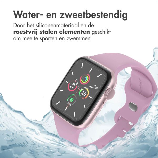 imoshion Siliconen⁺ bandje Apple Watch Series 1 t/m 9 / SE (38/40/41 mm) | Series 10 (42 mm) - Mauve - Maat S/M