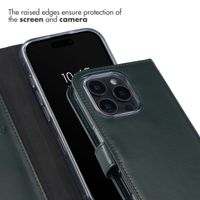 Selencia Genuine Leather Book Case Apple iPhone 16 Pro Max - Green