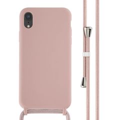 imoshion Siliconen hoesje met koord iPhone Xr - Sand Pink