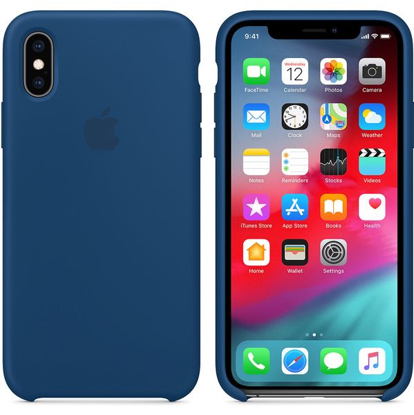 Apple Silicone Backcover iPhone Xs / X - Blue Horizon