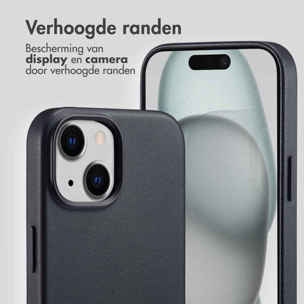 Accezz MagSafe Leather Backcover Apple iPhone 15 - Onyx Black