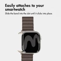 imoshion Magnetic Faux Leather Band Apple Watch | 44/45/46/49 mm - Dark Brown