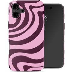 Selencia Vivid Case Apple iPhone 16 - Wavy Swirl Pink Plum