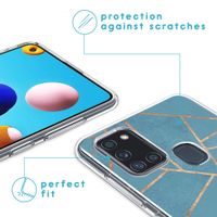 imoshion Design hoesje Samsung Galaxy A21s - Grafisch Koper / Blauw