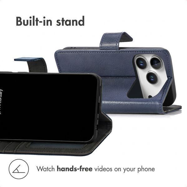imoshion Luxury Wallet Case Apple iPhone 18 Pro / 17 Pro - Dark Blue