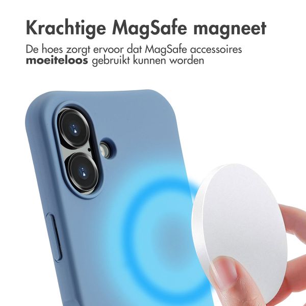 imoshion Color Backcover met afneembaar koord MagSafe Apple iPhone 16 - Ash Blue