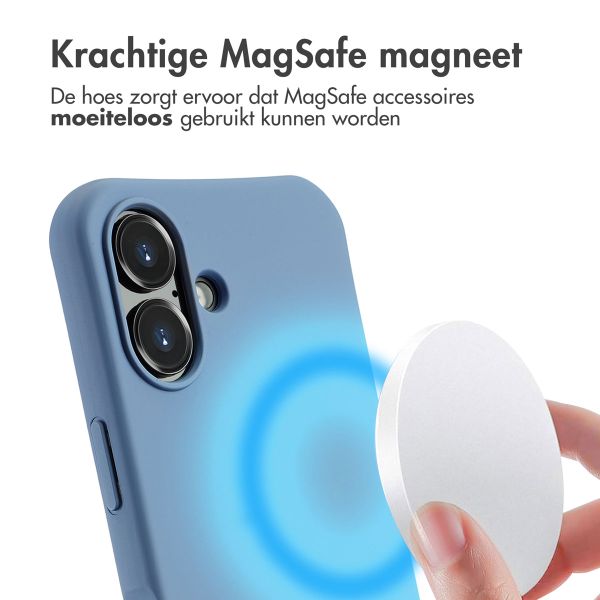 imoshion Color Backcover met afneembaar koord MagSafe iPhone 16 - Ash Blue