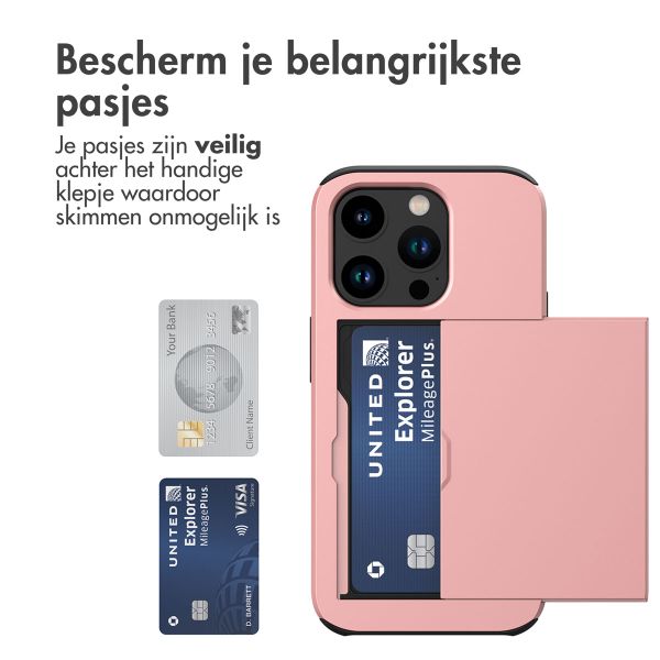 imoshion Backcover met pasjeshouder iPhone 15 Pro - Rosé Goud