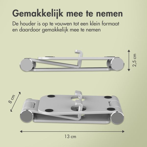 imoshion Aluminium telefoonhouder bureau - Verstelbaar - Universeel - Zilver