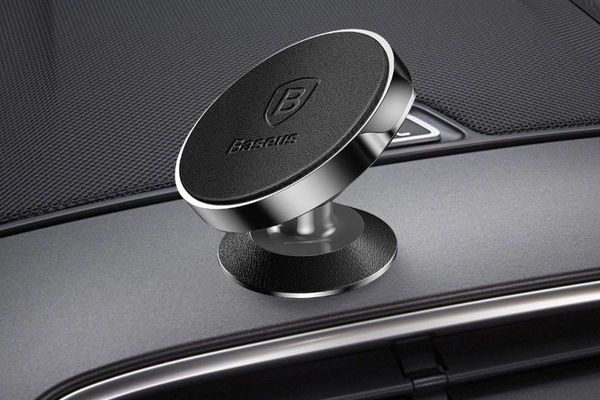 Baseus Leather Magnetic Car Mount - Telefoonhouder auto - Dashboard - Magnetisch - Zwart