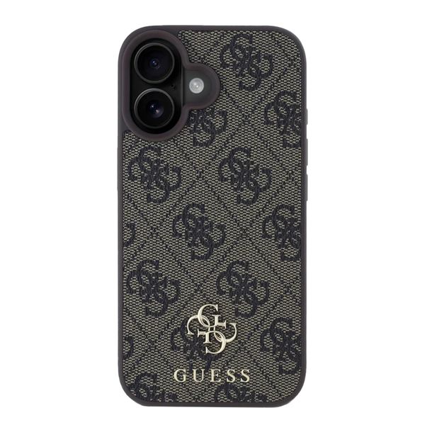 Guess 4G Metal Logo Backcover MagSafe Apple iPhone 16 - Bruin