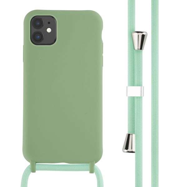 imoshion Siliconen hoesje met koord iPhone 11 - Groen