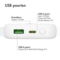 imoshion MagSafe Powerbank - 10.000 mAh - Draadloze powerbank - Wit