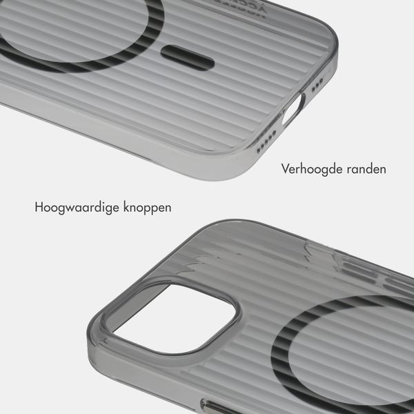 Accezz Lite Backcover met MagSafe | Fluted | Apple iPhone 15 - Zwart