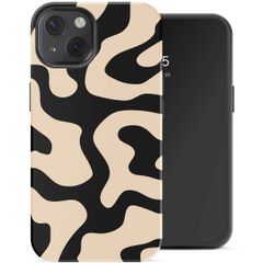 Selencia Vivid Backcover met MagSafe Apple iPhone 13 - Art Wave Black