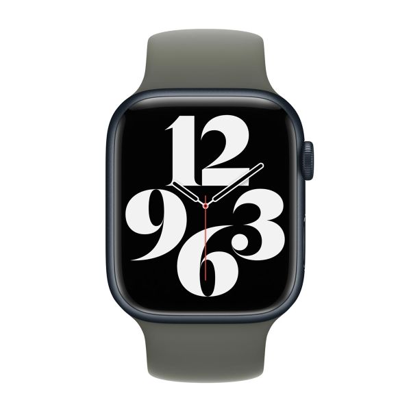 Apple Siliconen solobandje Apple Watch | 44/45/46/49 mm - Maat 6 - Olive