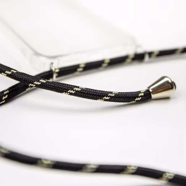 imoshion Backcover met koord Apple iPhone 12 (Pro) - Zwart & Goud