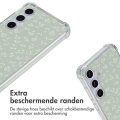 imoshion Design hoesje met koord Samsung Galaxy A55 - Smoke Green Flowers