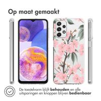 imoshion Design hoesje Samsung Galaxy A23 (5G) - Bloem - Roze / Groen