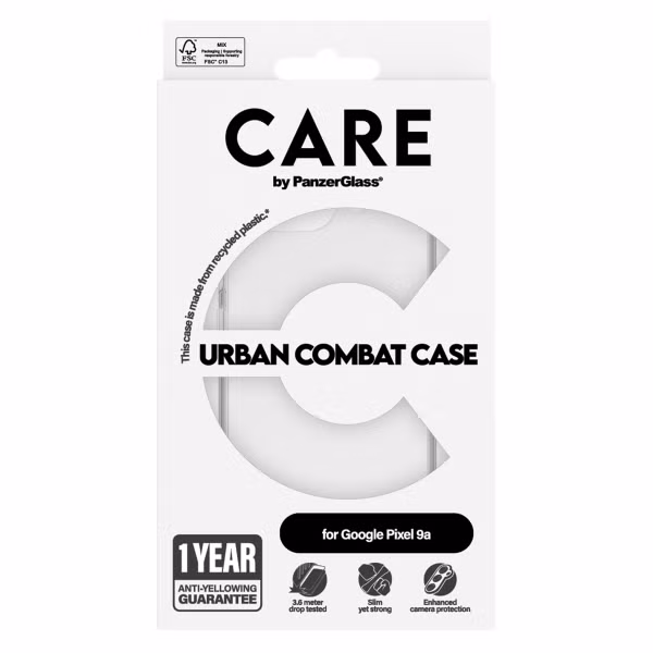 CARE by PanzerGlass Urban Combat Case MagSafe Google Pixel 9A - Transparant