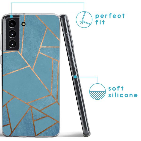 imoshion Design hoesje Samsung Galaxy S21 FE - Blue Graphic