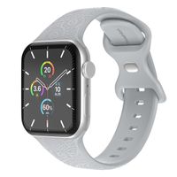 imoshion Gegraveerd siliconen bandje Apple Watch Series 1 t/m 10 / SE / Ultra (2) (44/45/46/49 mm) - Grijs