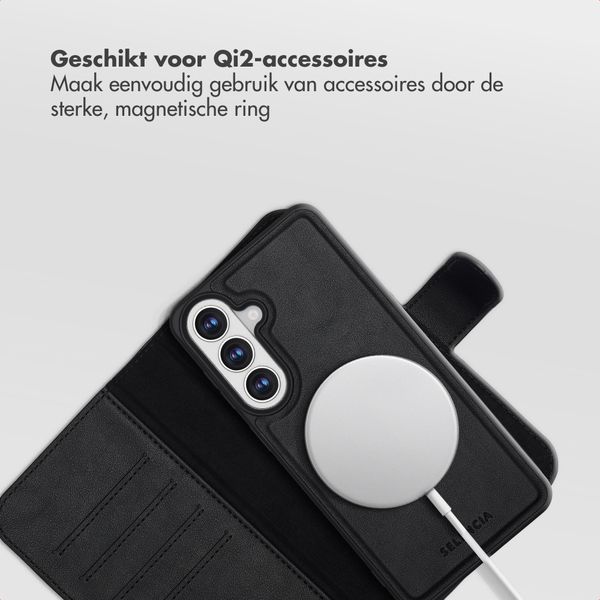 Selencia Olyn Uitneembare Bookcase met MagSafe Samsung Galaxy S26 Plus - Zwart