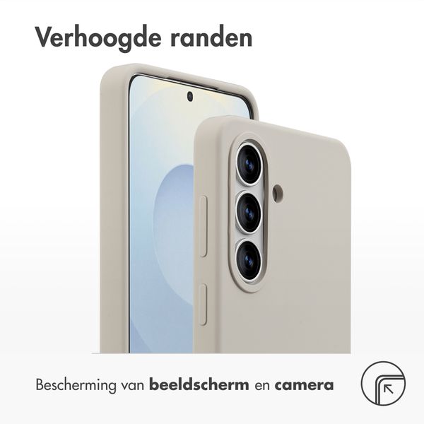 Accezz Liquid Silicone Backcover met MagSafe Samsung Galaxy S26 - Stone
